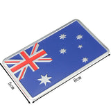 2Pcs Aluminum Alloy 3D Badge Austrlia Australian Flag Pattern Sticker Emblem Decoration - Auto GoShop