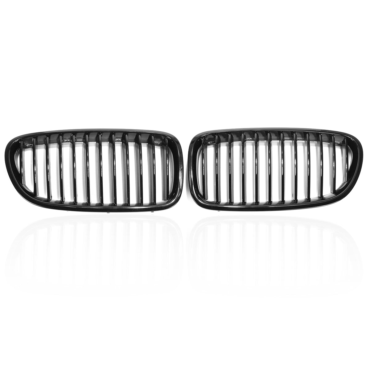 White Smoke Gloss Black Front Grill Grille Kidney For BMW F18 F10 F11 5 Series 10-16