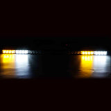 Yellow 35Inch 32 LED Warning Strobe Light Traffic Advisor Emergency Hazard Bar Amber+White
