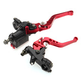 Light Coral Pair 7/8 Motorcycle Brake Master Cylinder Clutch Reservoir Levers Universal