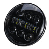 Black 5.75 Inch 45W 12V Motorcycle LED Headlight Projector Hi-Lo Beam Round Lamp