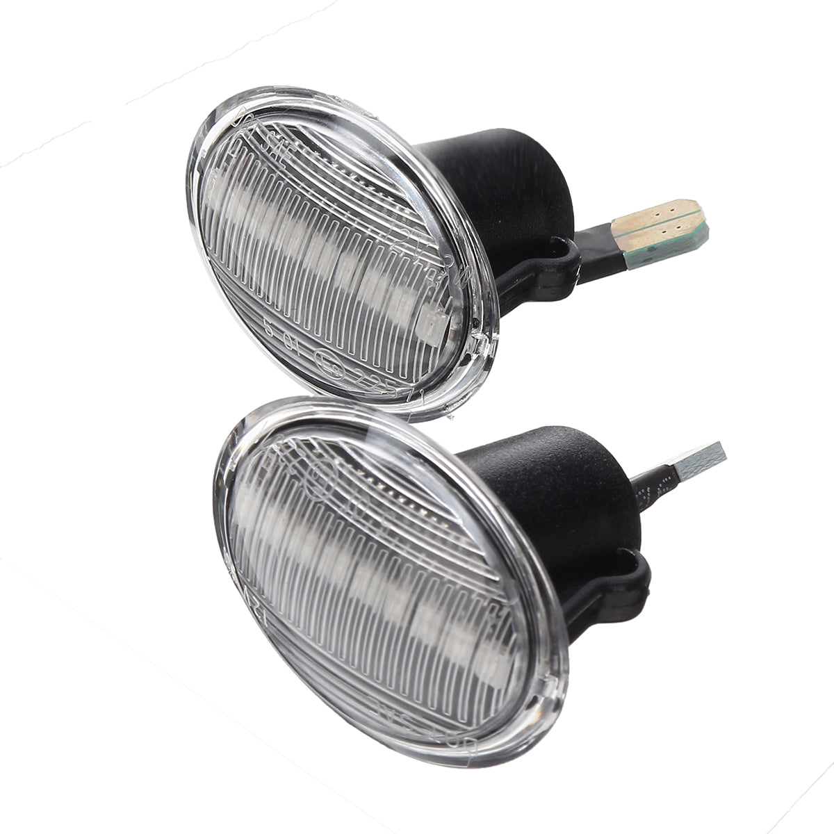 Dark Gray 2PCS LED Side Marker Lights Indicator Repeaters Bulbs Amber for Fiat 500 500c Abarth