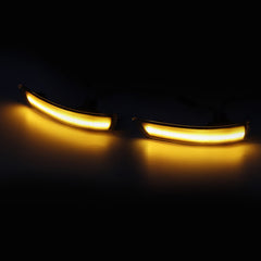 Goldenrod Pair Dynamic Door Wing Mirror LED Turn Indicator Signal Lights Amber For Ford Focus MK2 MK3 Mondeo MK4