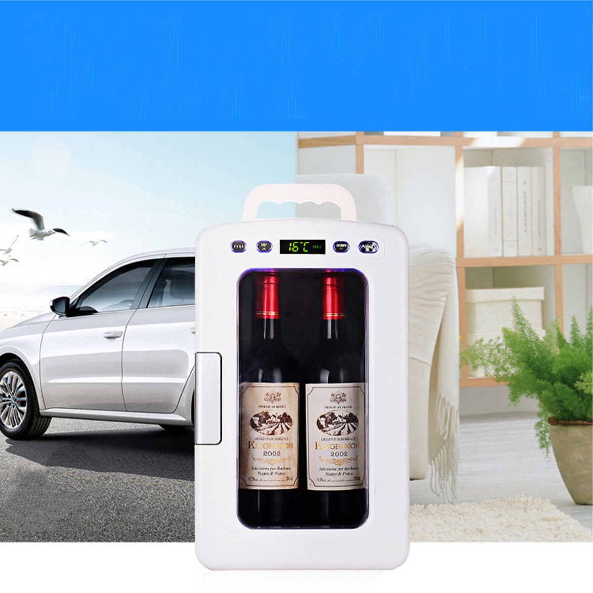 10L Car 12V Home 220V Mini Refrigerator Dual System Temperature Control Portable - Auto GoShop