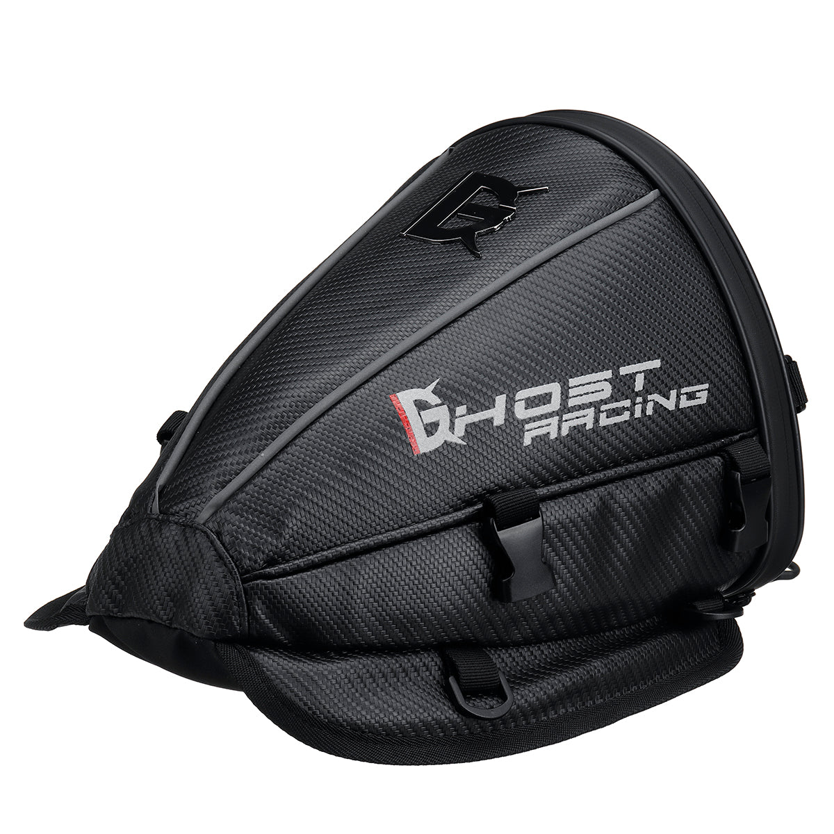 Dark Slate Gray GHOST RACING Motorcycle Tail Bag Rear Trunk Back Seat Carry Luggage Bike Saddlebag Waterproof Tank Bag