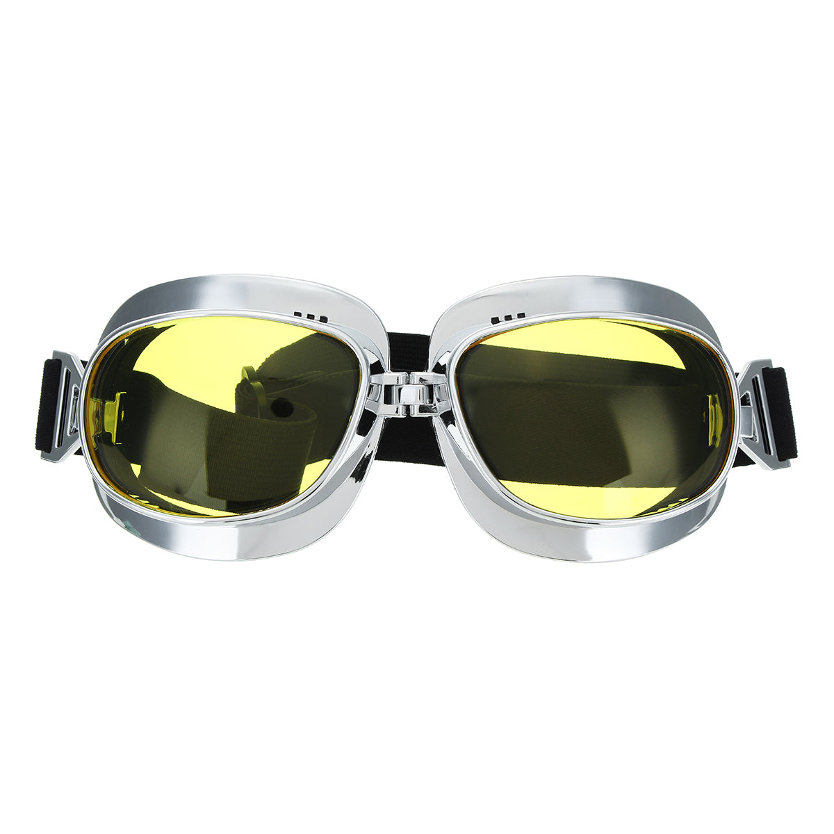 Dark Slate Gray Retro Motorcycle Goggles Vintage Windproof Riding Glasses Silver/Bronze Frame