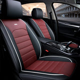 4 Colors Universal Full Car Seat Mat Cover PU Leather Breathable Cushion Pad Set - Auto GoShop