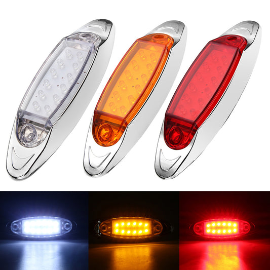Sandy Brown 12V 12 LED Side Marker Marker Lights Red/Yellow/White for Truck Chassis Caravan Trailer