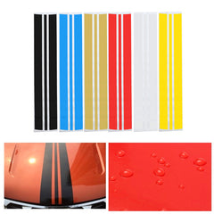 Orange Red 130x25cm PVC Pinstripe Decals Sticker Auto Hood Scratched Decoration