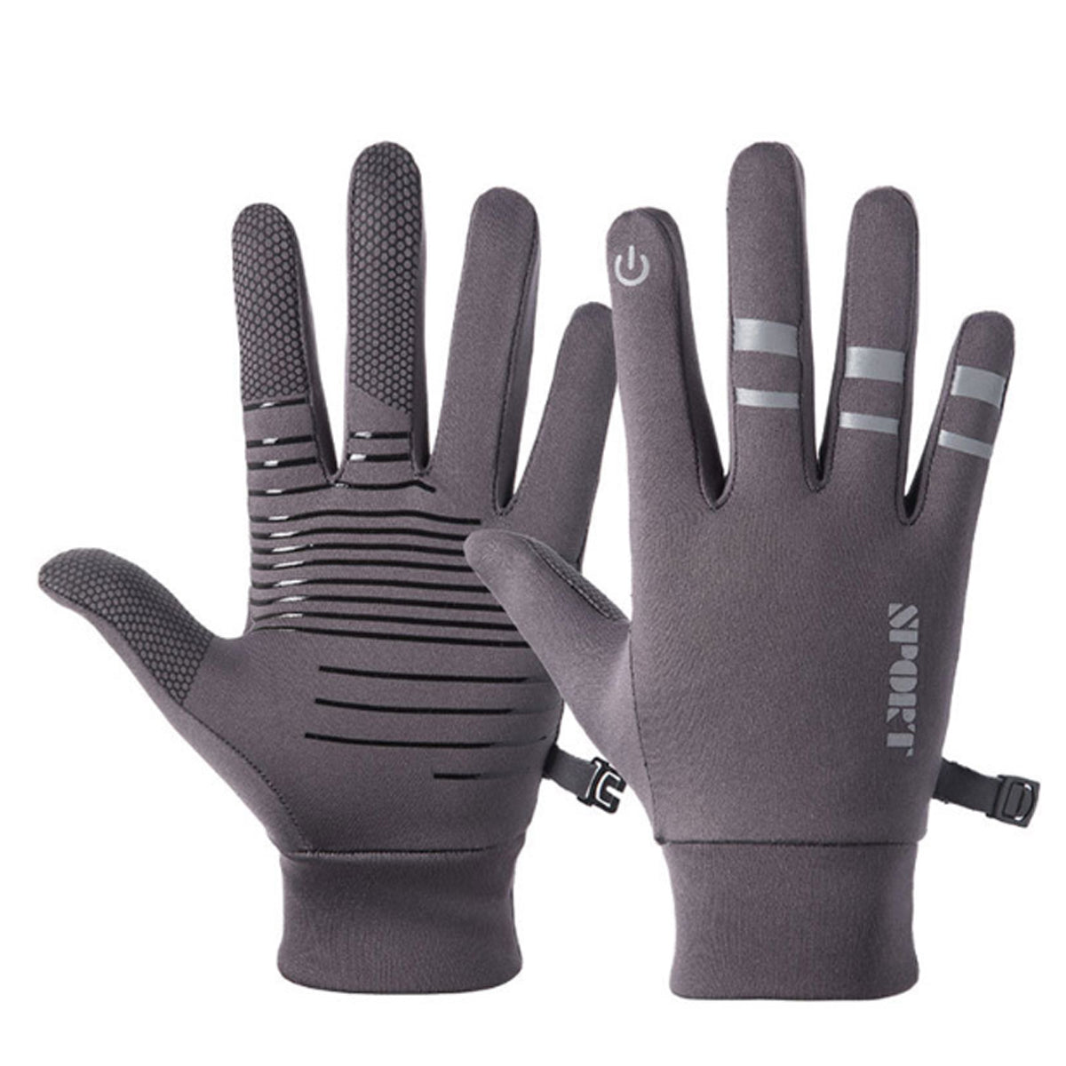 Dim Gray Winter Cycling Warm Windproof Waterproof Anti slip Thermal Touch Screen Gloves