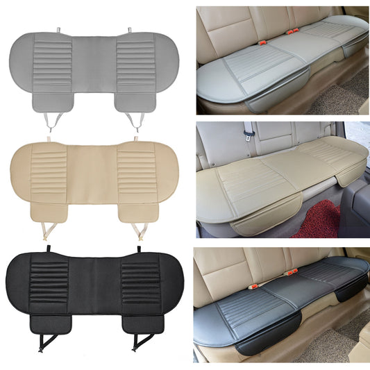 Tan 138X49cm PU Leather Car Rear Seat Covers Universal Seat Protector Seat Cushion Pad Mat