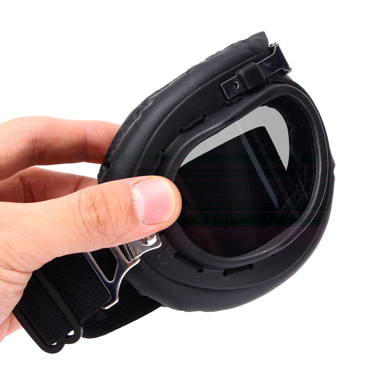 Black Motorcycle Biker Flying Goggles Helmet Glasses Protector Windproof Anti-UV