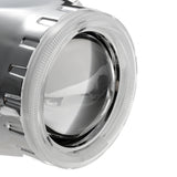 Gray 2.5 Inch H1/H4/H7 Bi-Xenon HID Projector Headlights Conversion Kit with Lens CCFL Angel Eyes Halo Ring Lights Shroud RHD