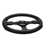 14 Inch 350mm Steering Wheel Universal Flat Genuine leather Drift Racing - Auto GoShop