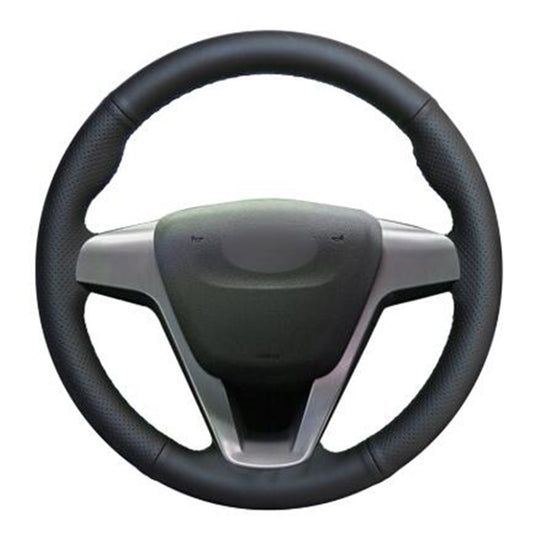 Car Steering Wheel Covers Wrap Black For Lada Vesta 2015-2019 For Xray 2015-2019 - Auto GoShop