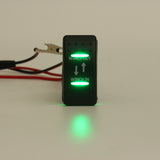 Dark Green 12V 20A (ON)-OFF-(ON) Rocker Switch Momentary Winch In Winch Out LED 7-Pin