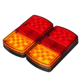Red 3PCS 6000K LED Car Tail Light Number Plate Light Waterproof Lamp for Truck Trailer Boat