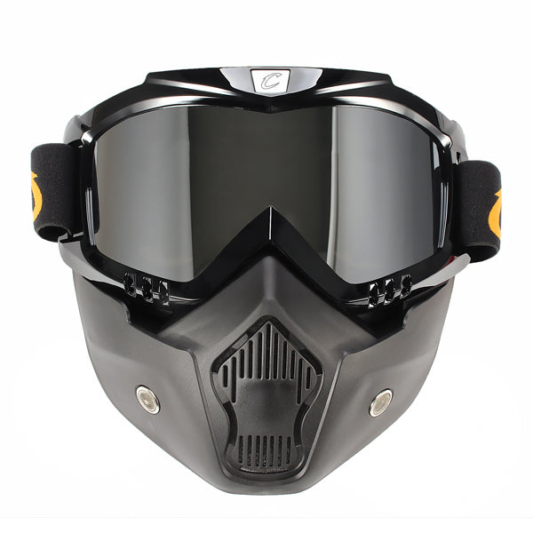 Dark Slate Gray Cyclegear CG03 Windproof Dustproof Helmet Goggles With Removable Mask Mountain Bike Motorcycle Riding