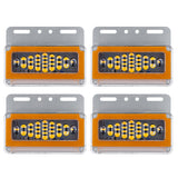 Chocolate 4pcs 24V Flowing LED Side Marker Signal Light Indicator For Truck Trailers