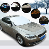 Gray Car Snow Cover Windshield Sun Shade Wind Frost Protector w/ 3 Magnet Magnetic