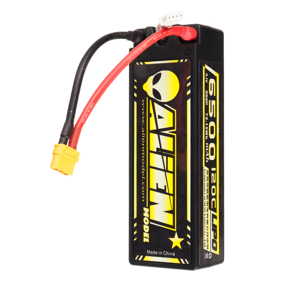 Light Goldenrod ALIENMODEL 11.1V 6500mAh 120C 3S XT60 Plug Lipo Battery for RC Car