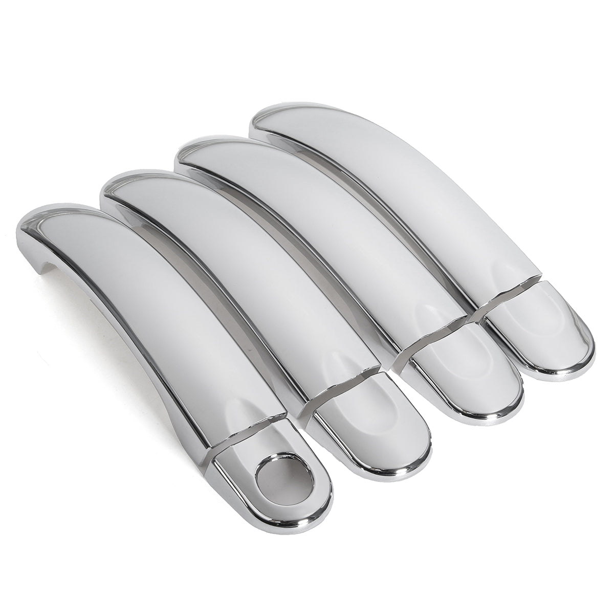 Gray 8pcs Chromed Stainless Steel Door Handle Cover Trim Set For VW Transporter T5 Caddy