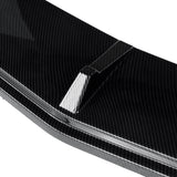 Black 3Pcs Carbon Fiber Look Car Front Bumper Lip Body Kit Spoiler Diffuser Bumper Lip Deflector Lips Protector Cover For VW Passats 2020