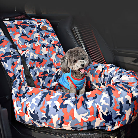 Camouflage Cage Car Copilot Seat Pet Mat Bag Travel Seat Dog Protector Carrier Cushion Pad - Auto GoShop
