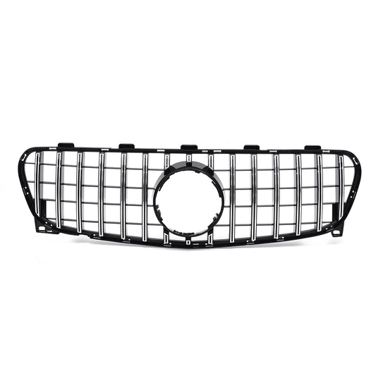 White Smoke Chrome Silver GTR Style Front Upper Grill Grille For Benz GLA X156 GLA200 GLA250 GLA45 AMG 2017-2018