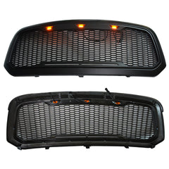 Front Grille ABS Honeycomb Bumper Grill With LED For Dodge Ram 1500 2013-2018 - Auto GoShop