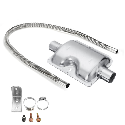 60cm Stainless Steel Exhaust Pipe 24mm Silencer Muffler For Car Parking Air Diesel Heater - Auto GoShop