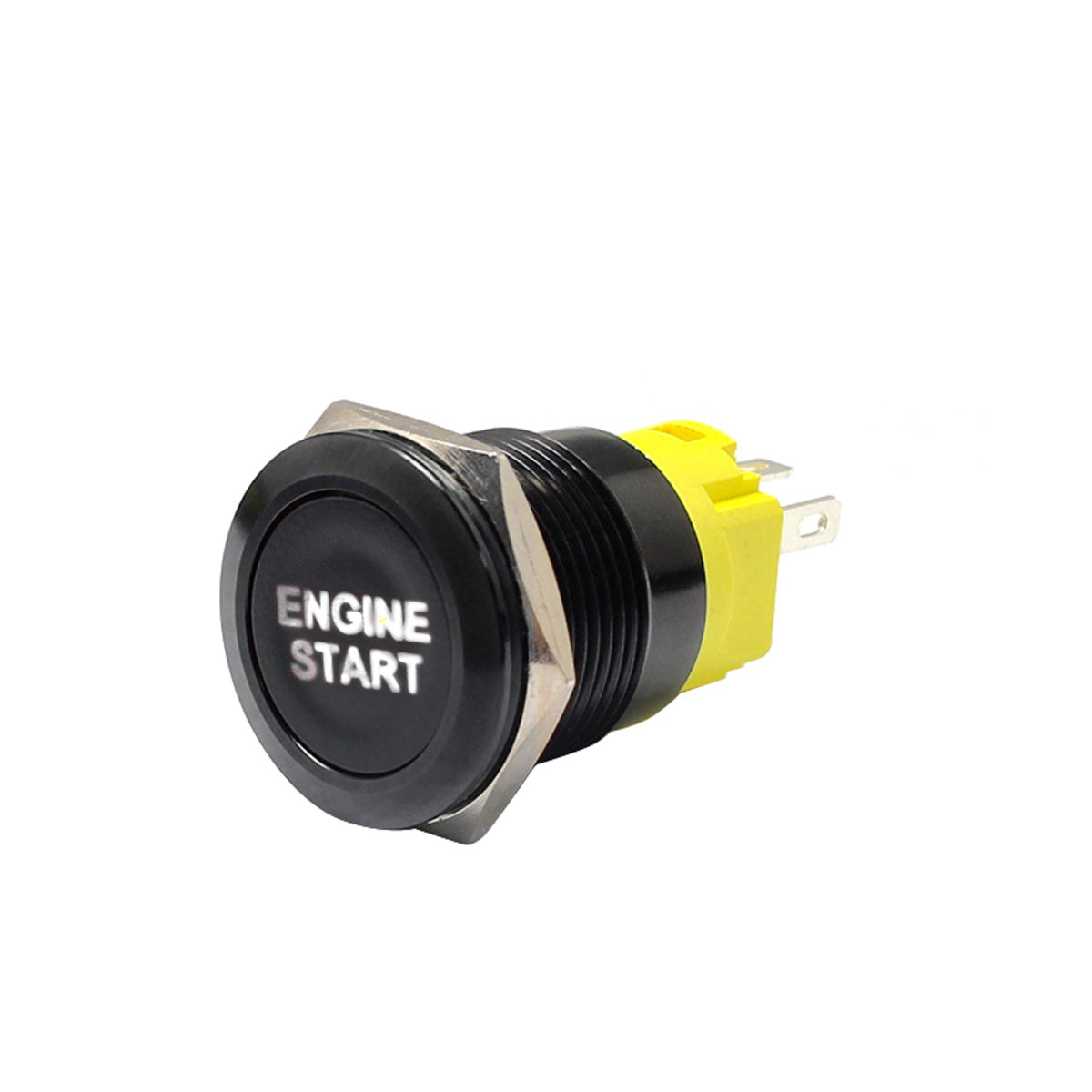Yellow 16mm 12V 24V 36V 5A LED Horn Push Button Dashboard Momentary/Latching Metal Switch For Car Boat Waterproof