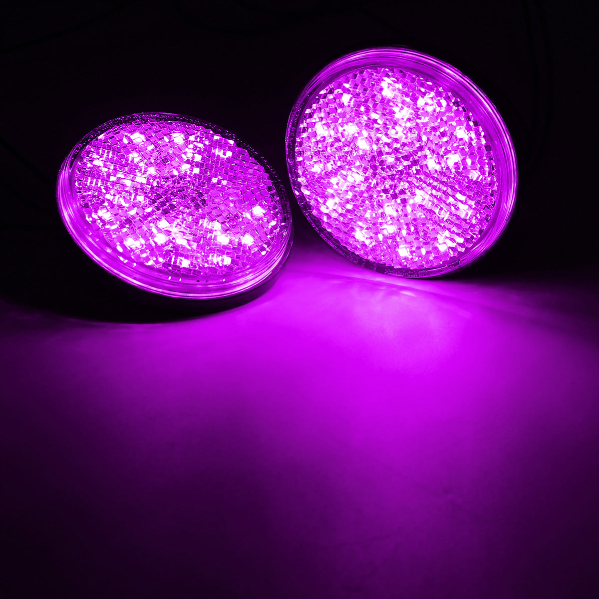 Purple 6W 24LED  Round Reflector LED Rear Taillight Brake Stop Light For Motorcycle 7 Colors