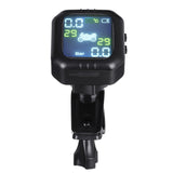 Black Waterproof LCD Display TPMS Motorcycle Real Time Tire Pressure Monitoring Gauge System Wireless Internal Sensor