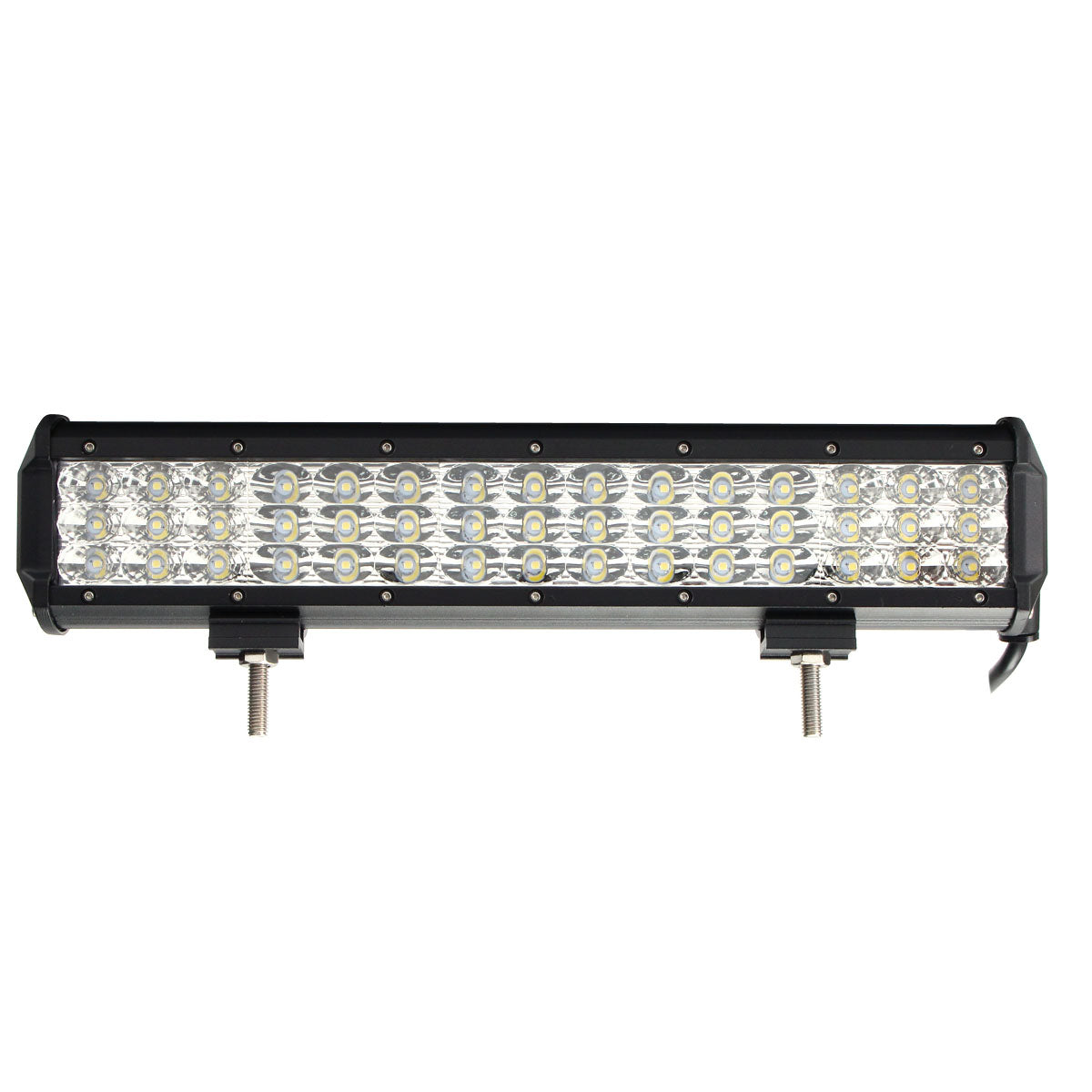 Gray 14Inch LED Work Light Bar Tri Row Flood Spot Combo Beam DC10-30V 135W for JEEP Off Road SUV