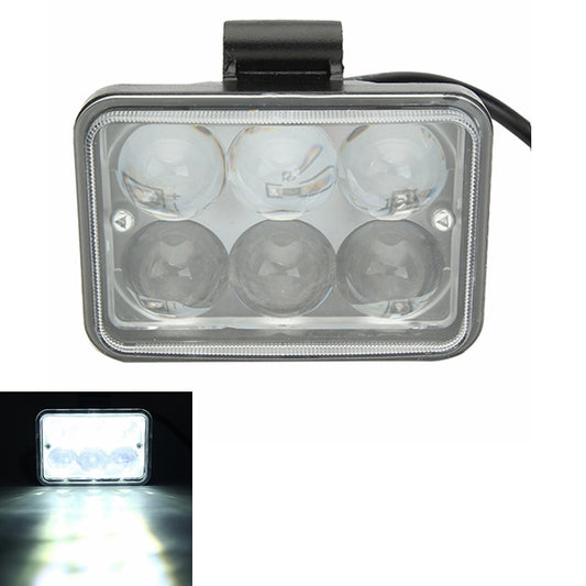 Dark Gray 12V 18W 7000K Motorcycle Super Bright Spot Lightt LED Headlights Lens Side Six Lamp Lights