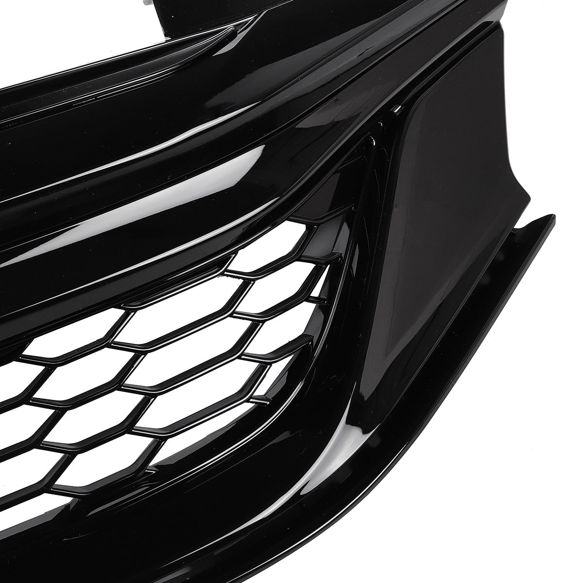 Black Sport Style Front Car Grille Front Bumper For 16-17 9th Gen HD Accord Sedan Glossy Black JDM