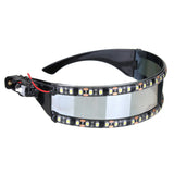 Gray LED Motorcycle Glasses Cosplay Holiday Decoration Halloween Gift Festival Nightclub Stage Props