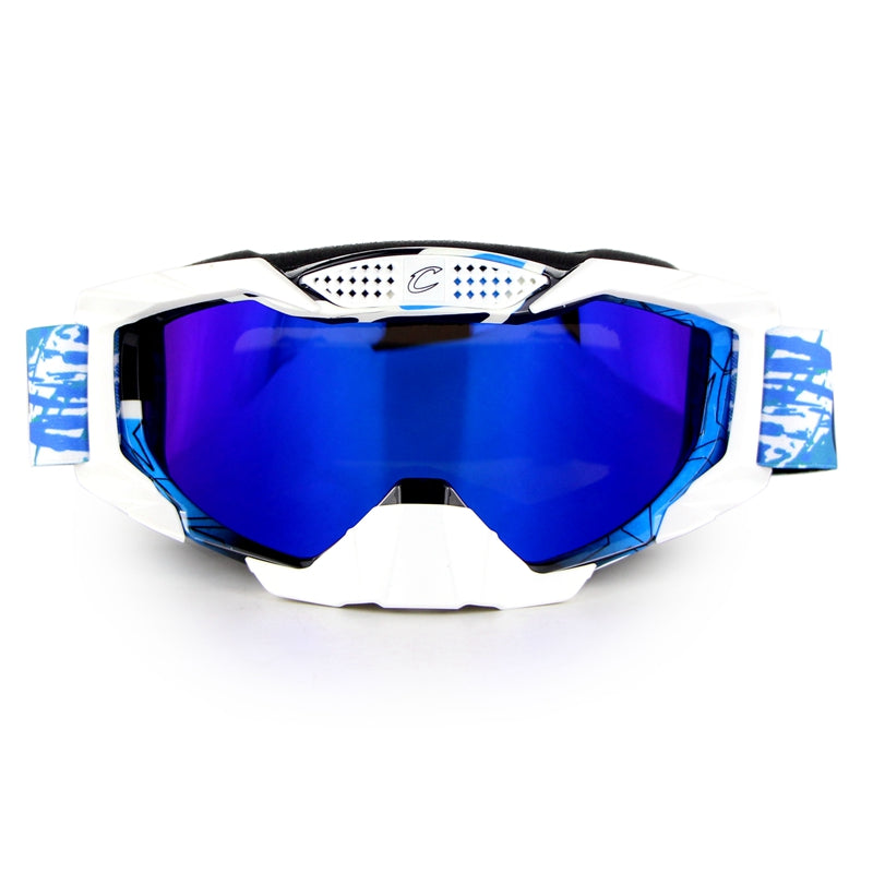 Medium Blue Cross-Country Motorcycle Helmet Goggles Riding Glasses Ski Goggles