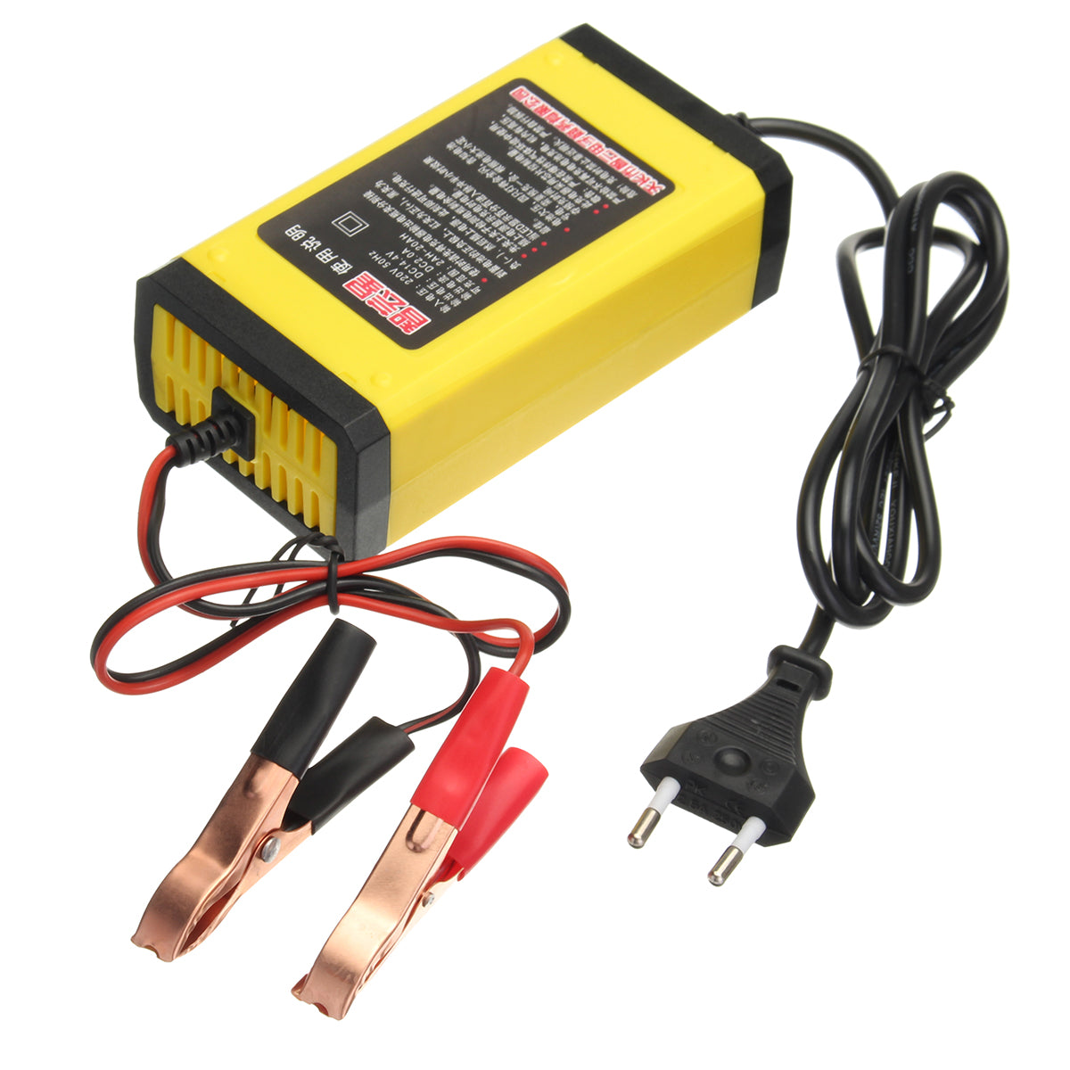 Sandy Brown 12V 2AH-20AH Smart Automatic ABS Battery Charger US/EU Plug For Car Motorcycle
