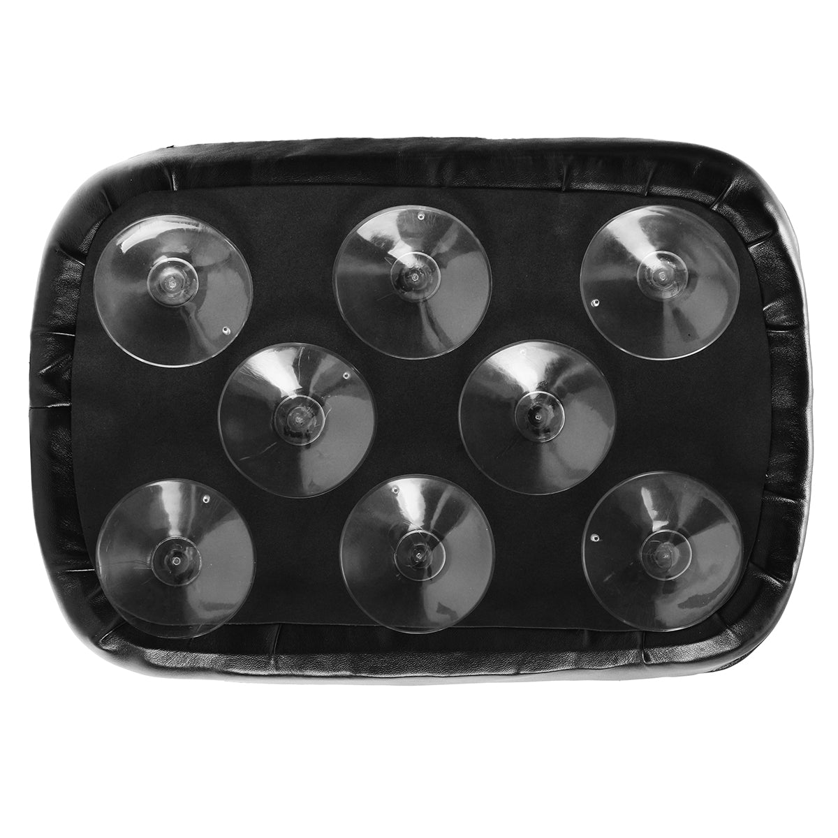 Black Rear Passenger Pillion Seat Pad With 6/8 Suction Cups For Harley Dyna Custom