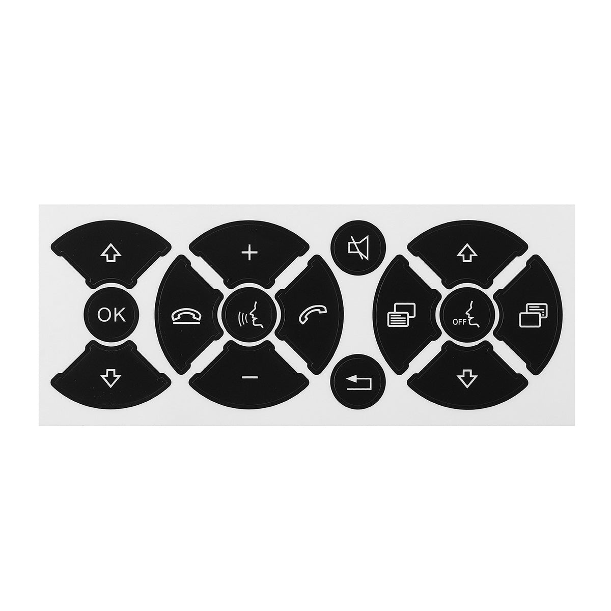 Black For 2007-2014 Mercedes Benz Car Repair Button Door Steering AC Window Radio Stickers
