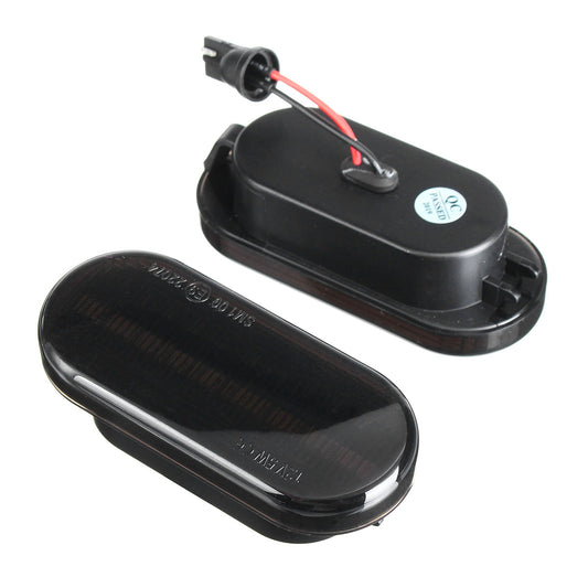 Black Dynamic Flowing LED Side Marker signal Light Repeaters For VW Golf /Passat /Bora