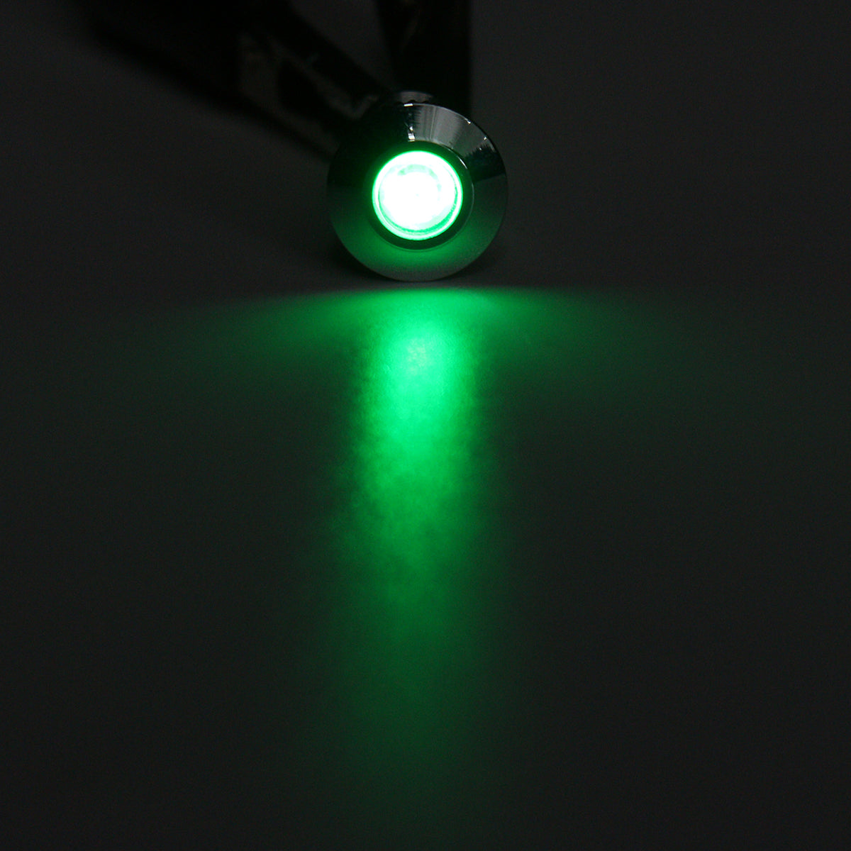 Spring Green 12V Metal 8mm LED Panel Dash Lamp Warning Light Indicator Waterproof