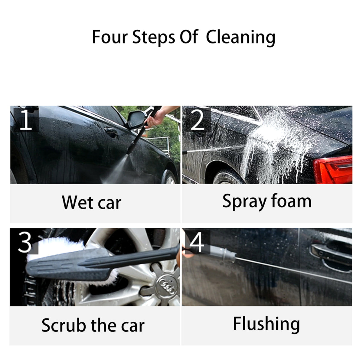 Dim Gray 20V Cordless Portable Pressure Cleaner Washer Car Mototcycle Courtyard Glass Cleaning