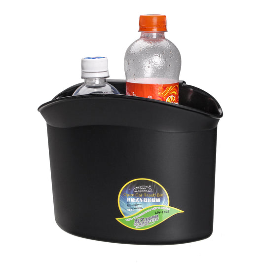 Dark Slate Gray 2L Hanging Car Garbage Cans Rubish Trash Bin Multifunction Storage Container Drink Bottle Holder