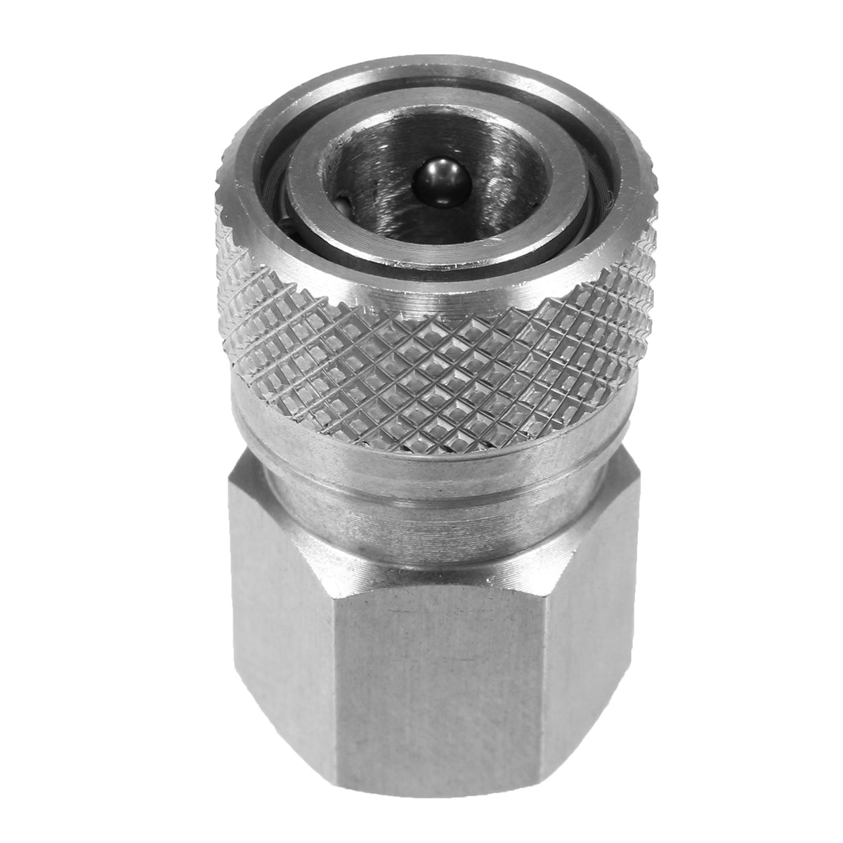 Dark Gray Paintball PCP 1/8 NPT Stainless Steel Female Connector Quick Disconnect Adapter