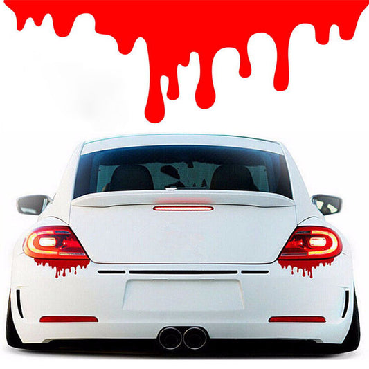 Light Gray Funny Red Blood Drop Stickers Vinyl Decal for Car Motor Tail Light Window Bumper Decoration