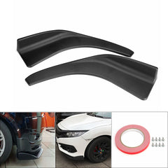 Black Polyurethane (ABS) Car SUV Front Deflector Spoiler Splitter Rear Bumper Diffuser Canard Lip Body Shovels - Auto GoShop