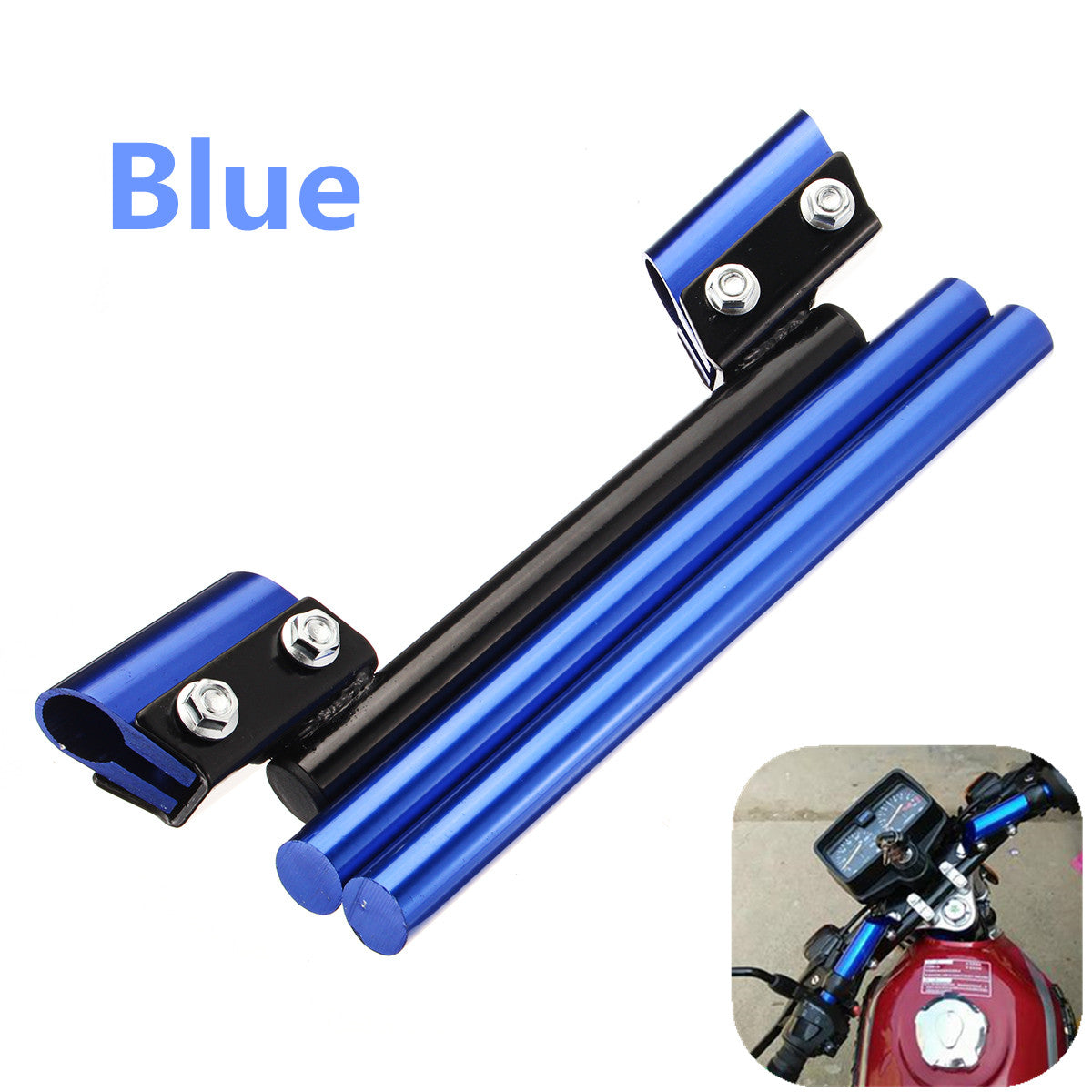Royal Blue 7/8'' 22mm Adjustable Steering Handle Bar System Metal For Honda/Yamaha/Suzuki